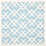 Safavieh Dhurries 552 Rug, DHU552 - Light Blue / Ivory