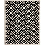 Safavieh Dhurries 552 Rug, DHU552 - Black / Ivory