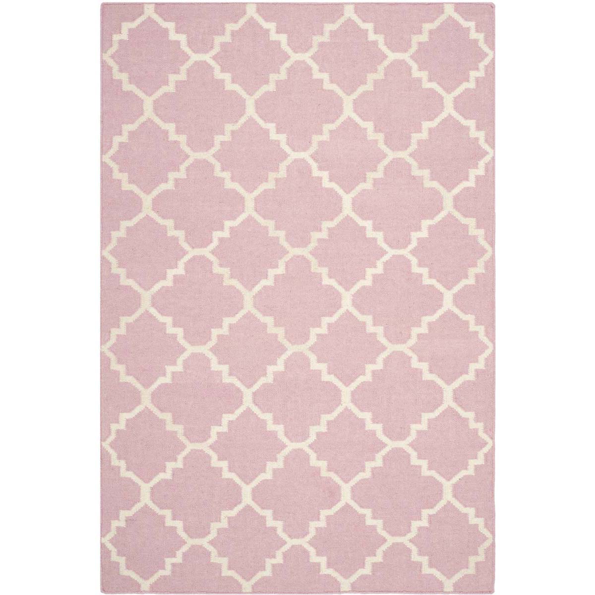 Safavieh Dhurries 554 Rug, DHU554 - Pink / Ivory