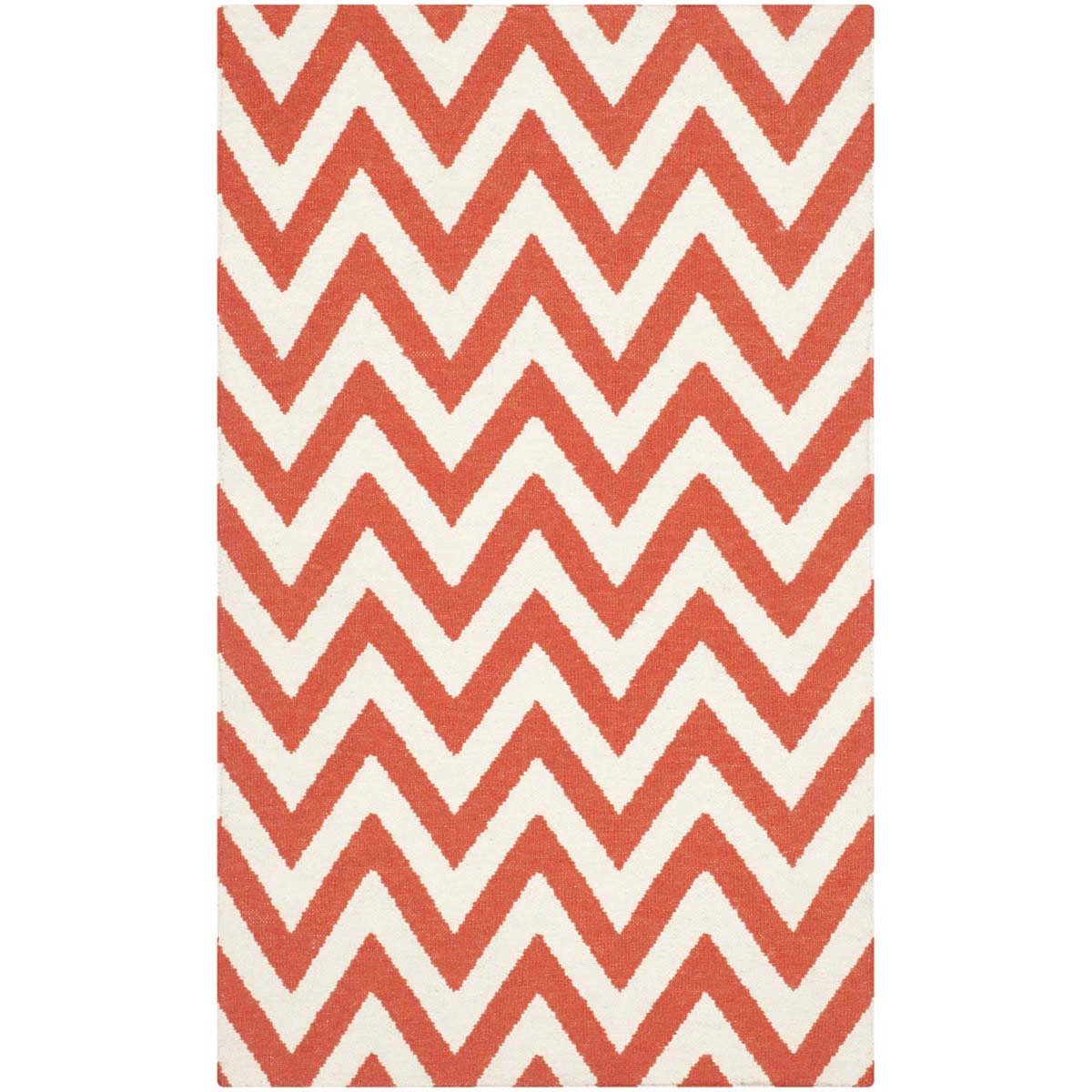 Safavieh Dhurries 557 Rug, DHU557 - Red / Ivory