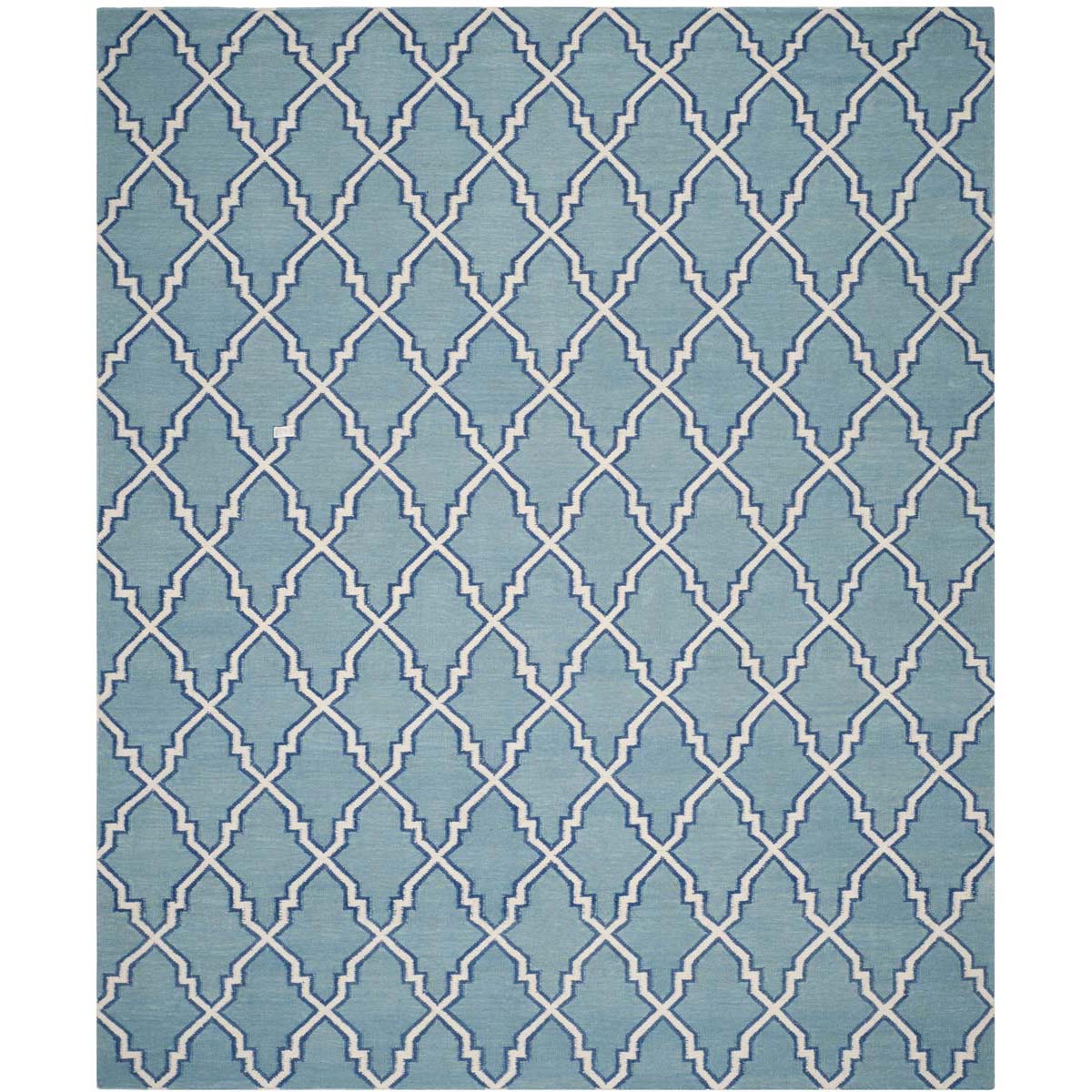 Safavieh Dhurries 564 Rug, DHU564 - Light Blue / Ivory