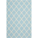 Safavieh Dhurries 565 Rug, DHU565 - Light Blue / Ivory