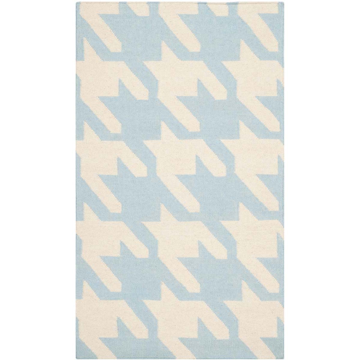 Safavieh Dhurries 570 Rug, DHU570 - Light Blue / Ivory