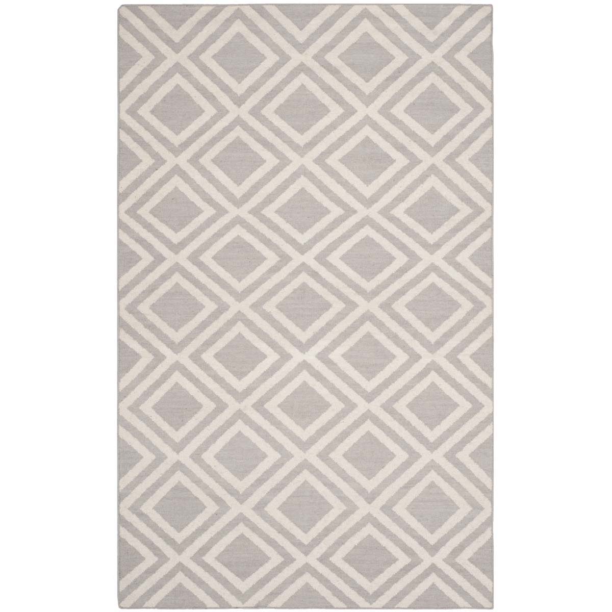 Safavieh Dhurries 571 Rug, DHU571 - Grey / Ivory
