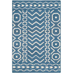 Safavieh Dhurries 572 Rug, DHU572 - Dark Blue / Ivory