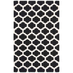 Safavieh Dhurries 623 Rug, DHU623 - Black / Ivory