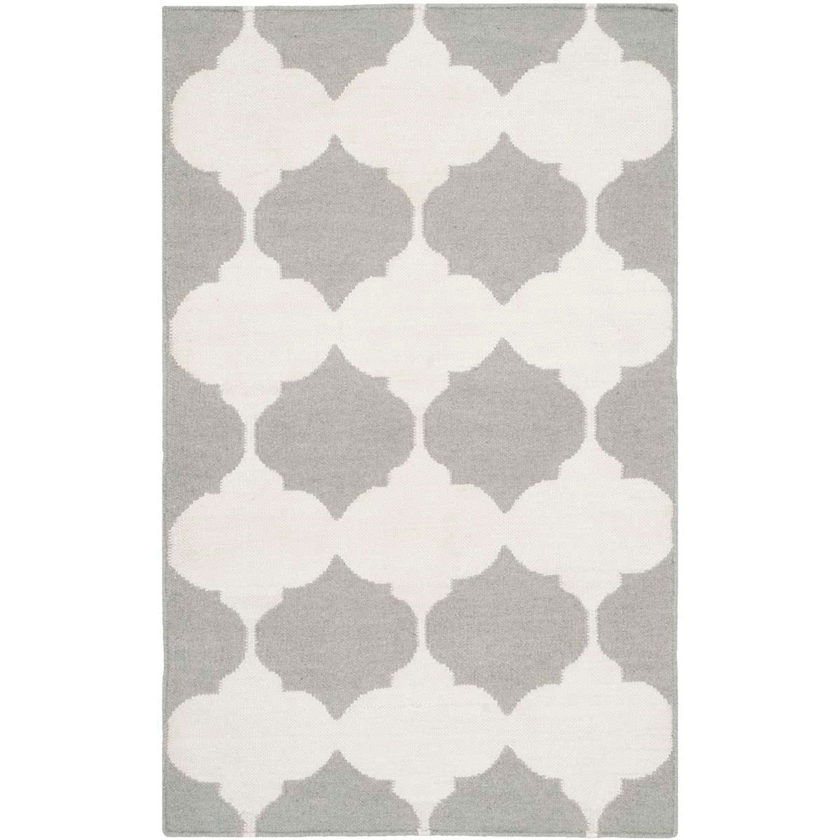 Safavieh Dhurries 624 Rug, DHU624 - Grey / Ivory