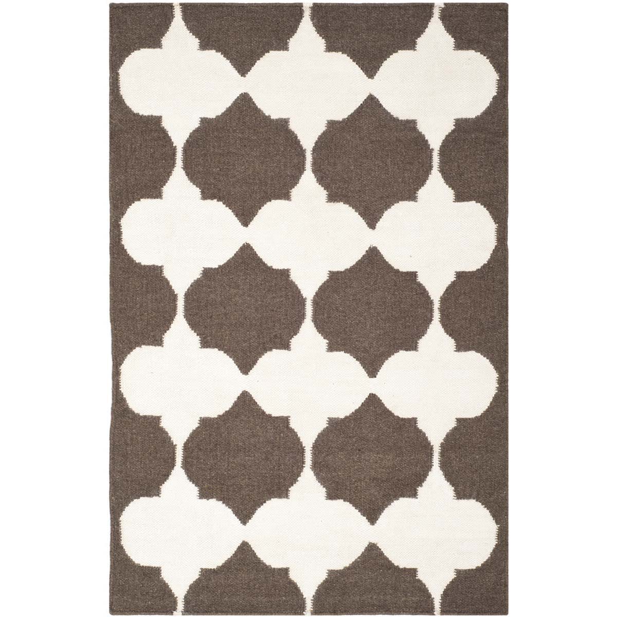 Safavieh Dhurries 624 Rug, DHU624 - Brown / Ivory