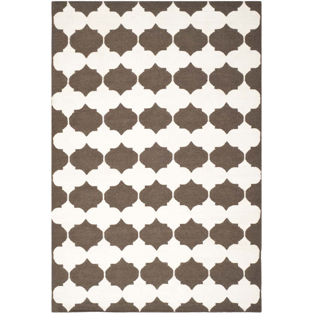 Safavieh Dhurries 624 Rug, DHU624 - Brown / Ivory