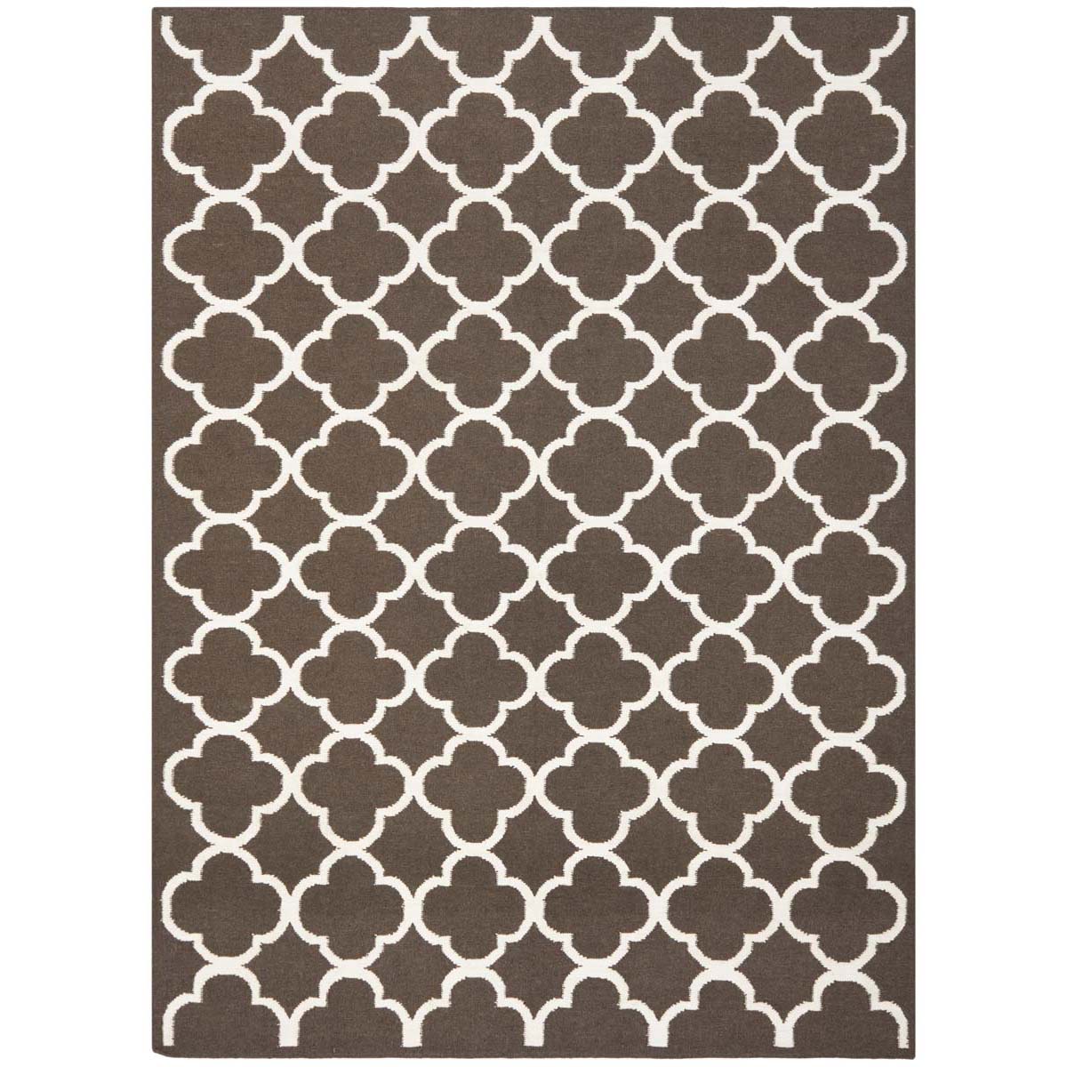 Safavieh Dhurries 627 Rug, DHU627 - Brown / Ivory