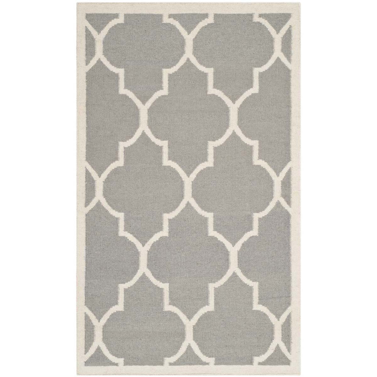 Safavieh Dhurries 632 Rug, DHU632 - Grey / Ivory