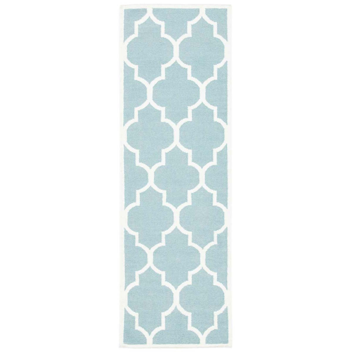 Safavieh Dhurries 632 Rug, DHU632 - Light Blue / Ivory
