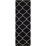 Safavieh Dhurries 635 Rug, DHU635 - Black / Ivory