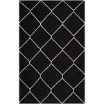 Safavieh Dhurries 635 Rug, DHU635 - Black / Ivory