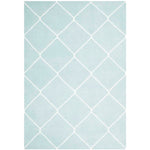 Safavieh Dhurries 635 Rug, DHU635 - Light Blue / Ivory
