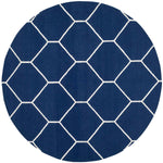 Safavieh Dhurries 635 Rug, DHU635 - Navy / Ivory