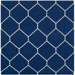 Safavieh Dhurries 635 Rug, DHU635 - Navy / Ivory