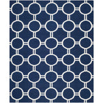 Safavieh Dhurries 636 Rug, DHU636 - Navy / Ivory