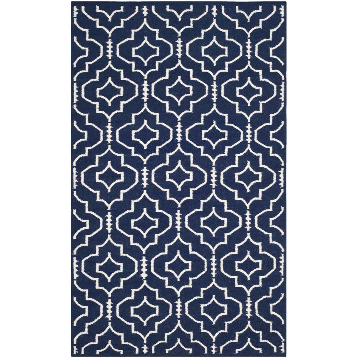 Safavieh Dhurries 637 Rug, DHU637 - Navy / Ivory