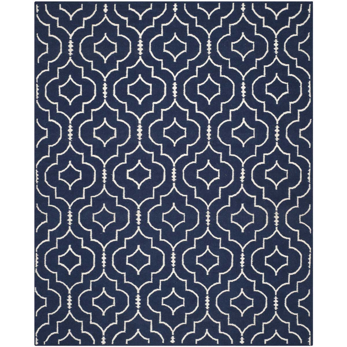 Safavieh Dhurries 637 Rug, DHU637 - Navy / Ivory