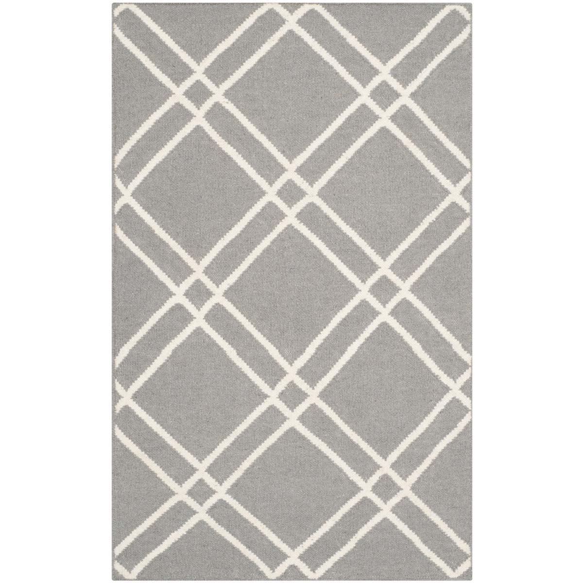 Safavieh Dhurries 638 Rug, DHU638 - Grey / Ivory