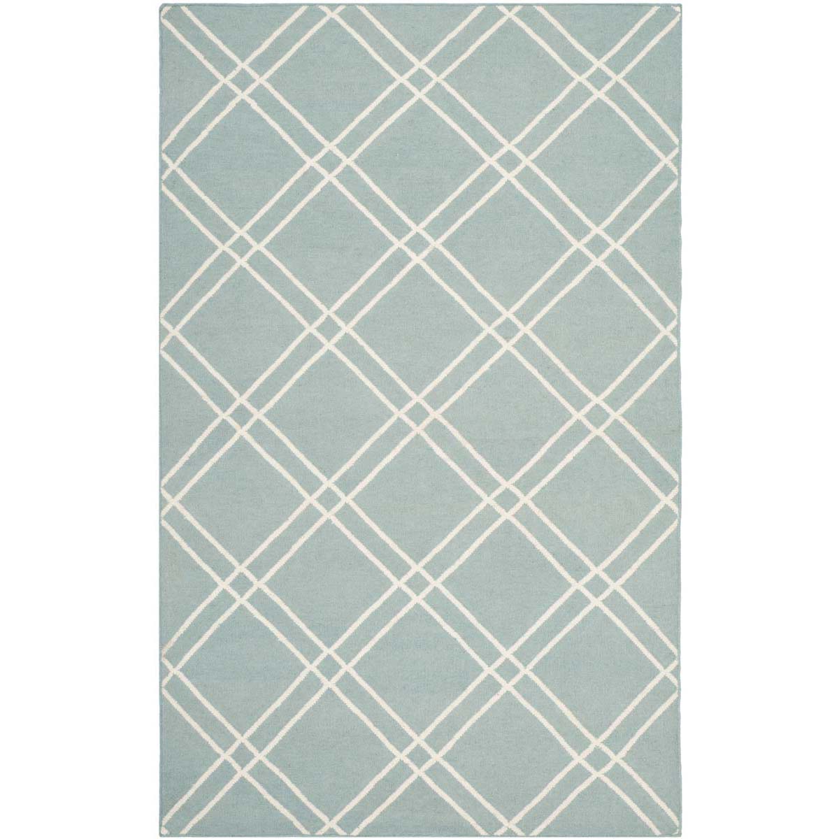 Safavieh Dhurries 638 Rug, DHU638 - Light Blue / Ivory