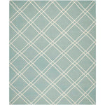Safavieh Dhurries 638 Rug, DHU638 - Light Blue / Ivory