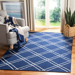 Safavieh Dhurries 638 Rug, DHU638 - Navy / Ivory