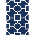 Safavieh Dhurries 639 Rug, DHU639 - Navy / Ivory