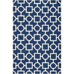 Safavieh Dhurries 639 Rug, DHU639 - Navy / Ivory