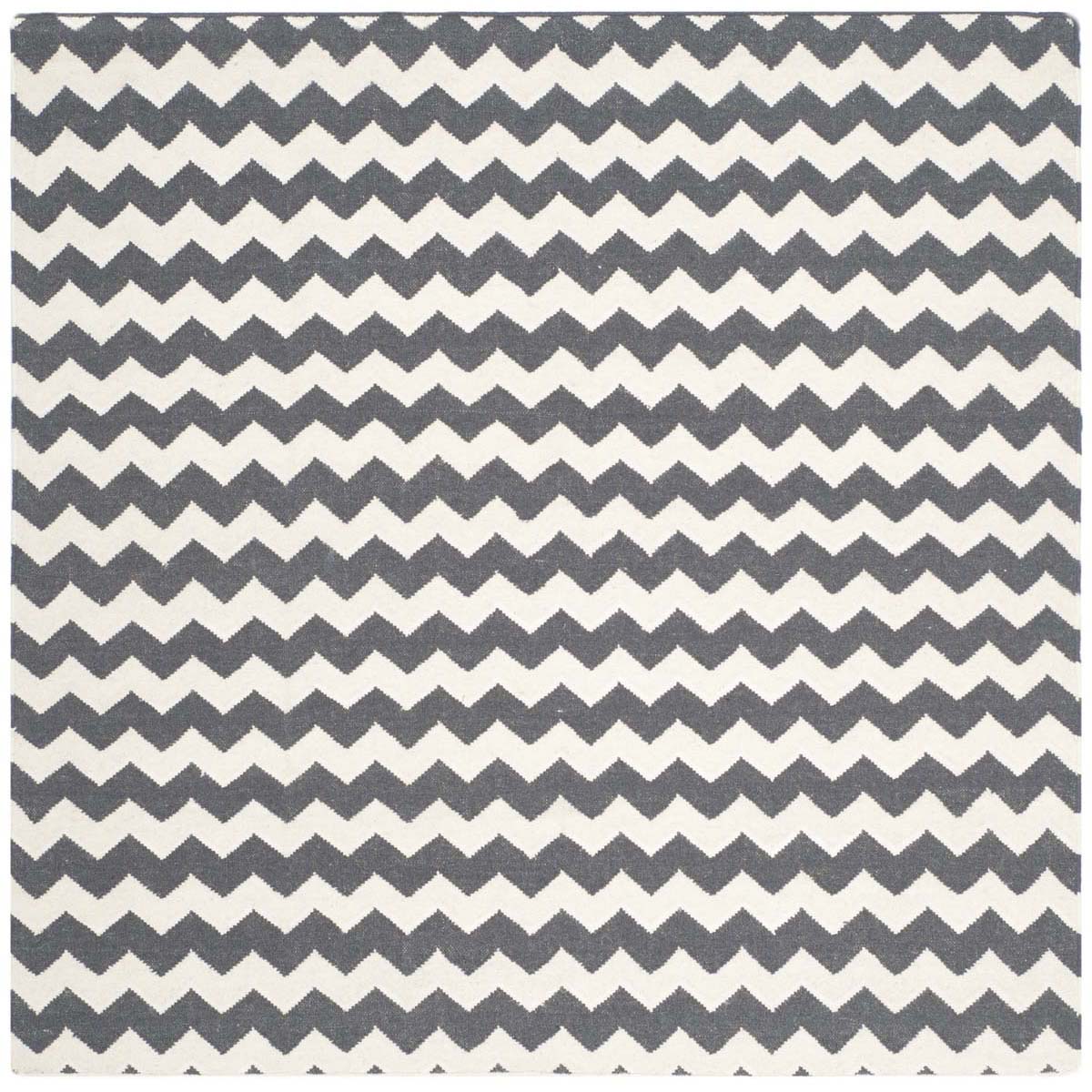 Safavieh Dhurries 644 Rug, DHU644 - Ivory / Charcoal