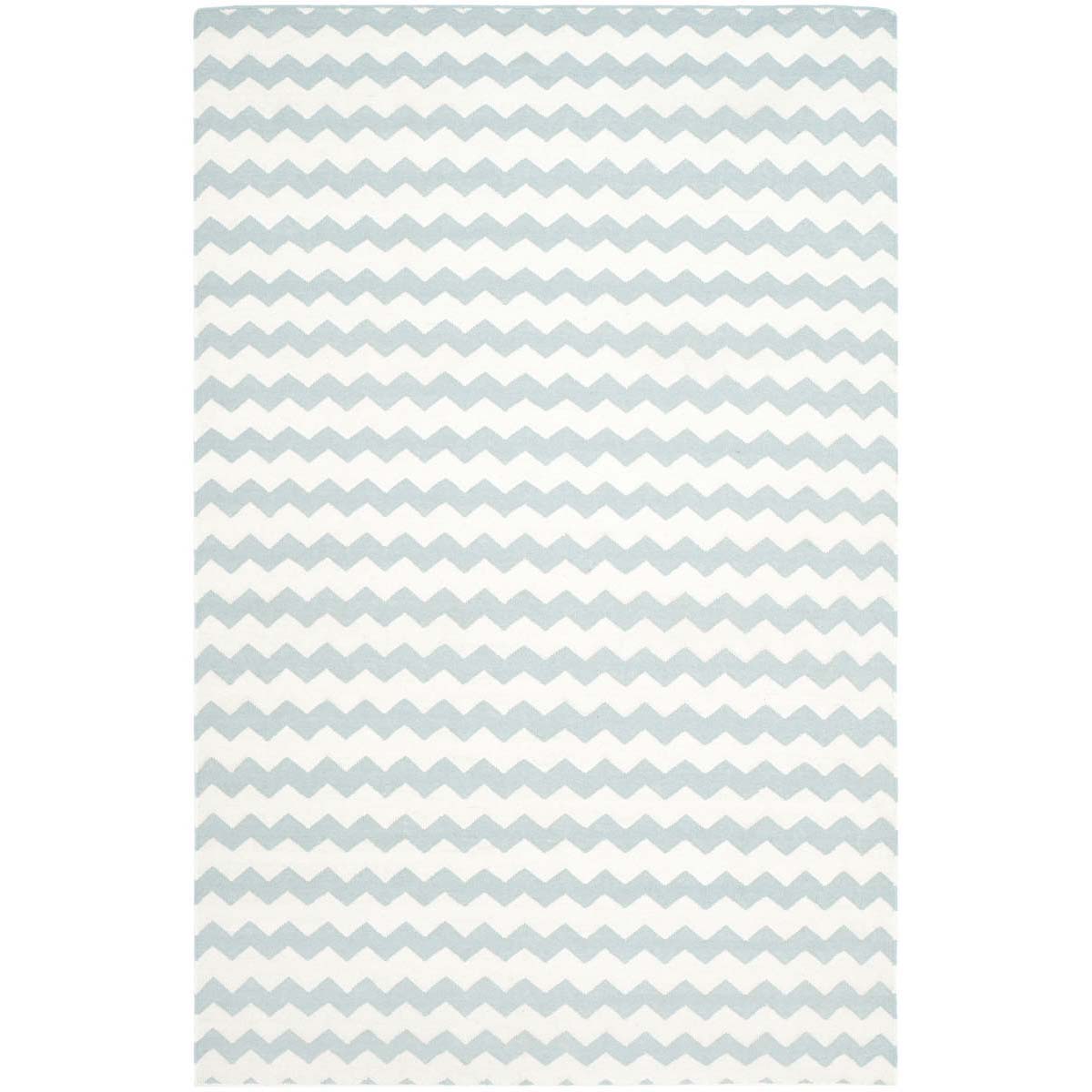 Safavieh Dhurries 644 Rug, DHU644 - Ivory / Blue