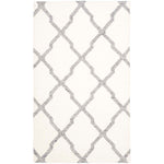 Safavieh Dhurries 645 Rug, DHU645 - Ivory / Grey