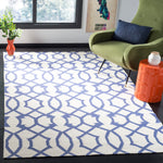 Safavieh Dhurries 753 Rug, DHU753 - Ivory / Purple