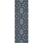 Safavieh Dhurries 860 Rug, DHU860 - Grey / Dark Blue