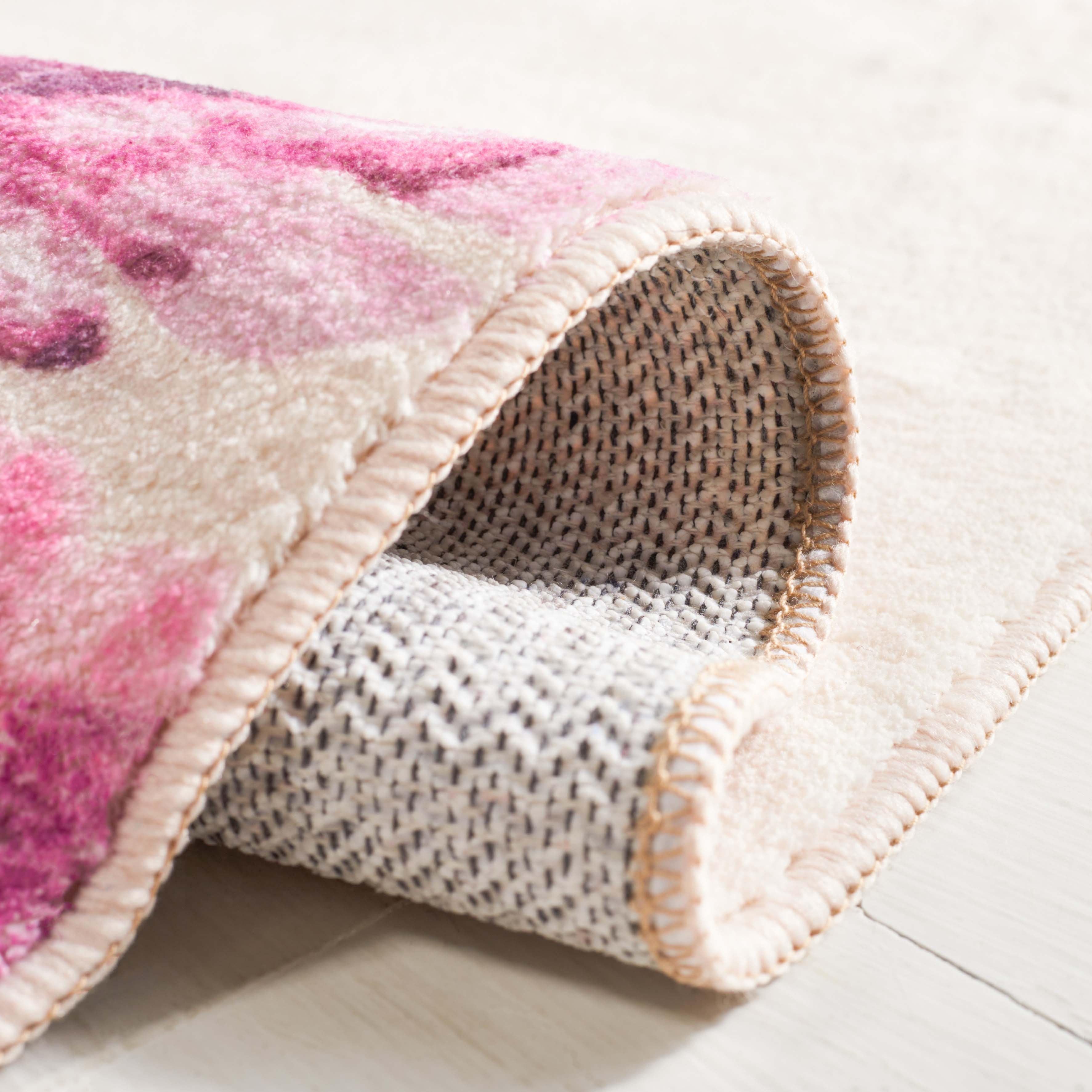 Safavieh Door and Kitchen Mat 338 Rug, DKM338 - Ivory / Pink