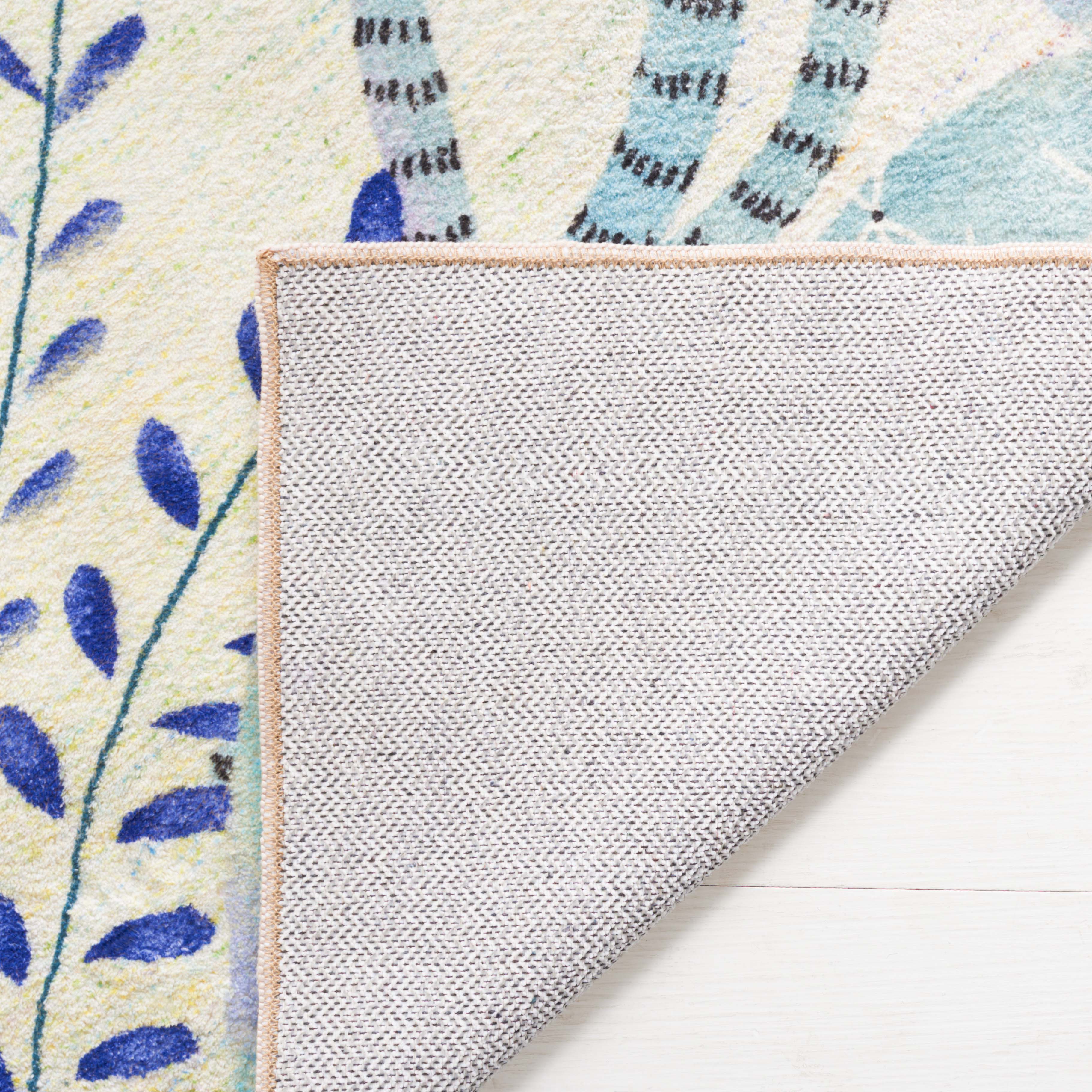 Safavieh Door and Kitchen Mat 376 Rug, DKM376 - Fuchsia / Turquoise