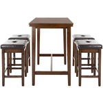 Safavieh Billy 5 Piece Pub Set , DNS9201 - Dark Brown