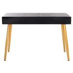 Safavieh Jorja 1 Drawer 1 Shelf Desk , DSK2200 - Black/Gold