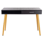 Safavieh Jorja 1 Drawer 1 Shelf Desk , DSK2200 - Black/Gold