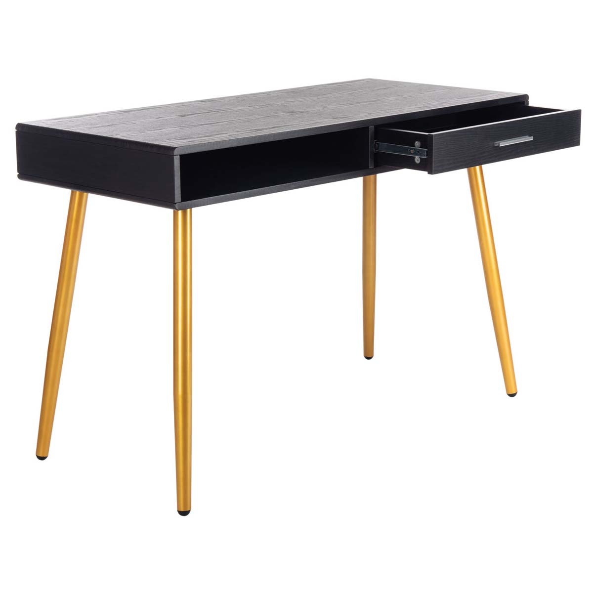 Safavieh Jorja 1 Drawer 1 Shelf Desk , DSK2200 - Black/Gold