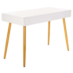 Safavieh Jorja 1 Drawer 1 Shelf Desk , DSK2200 - White/Gold