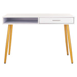 Safavieh Jorja 1 Drawer 1 Shelf Desk , DSK2200 - White/Gold