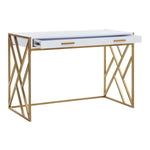 Safavieh Elaine 1 Drawer Desk , DSK2201 - White/Gold