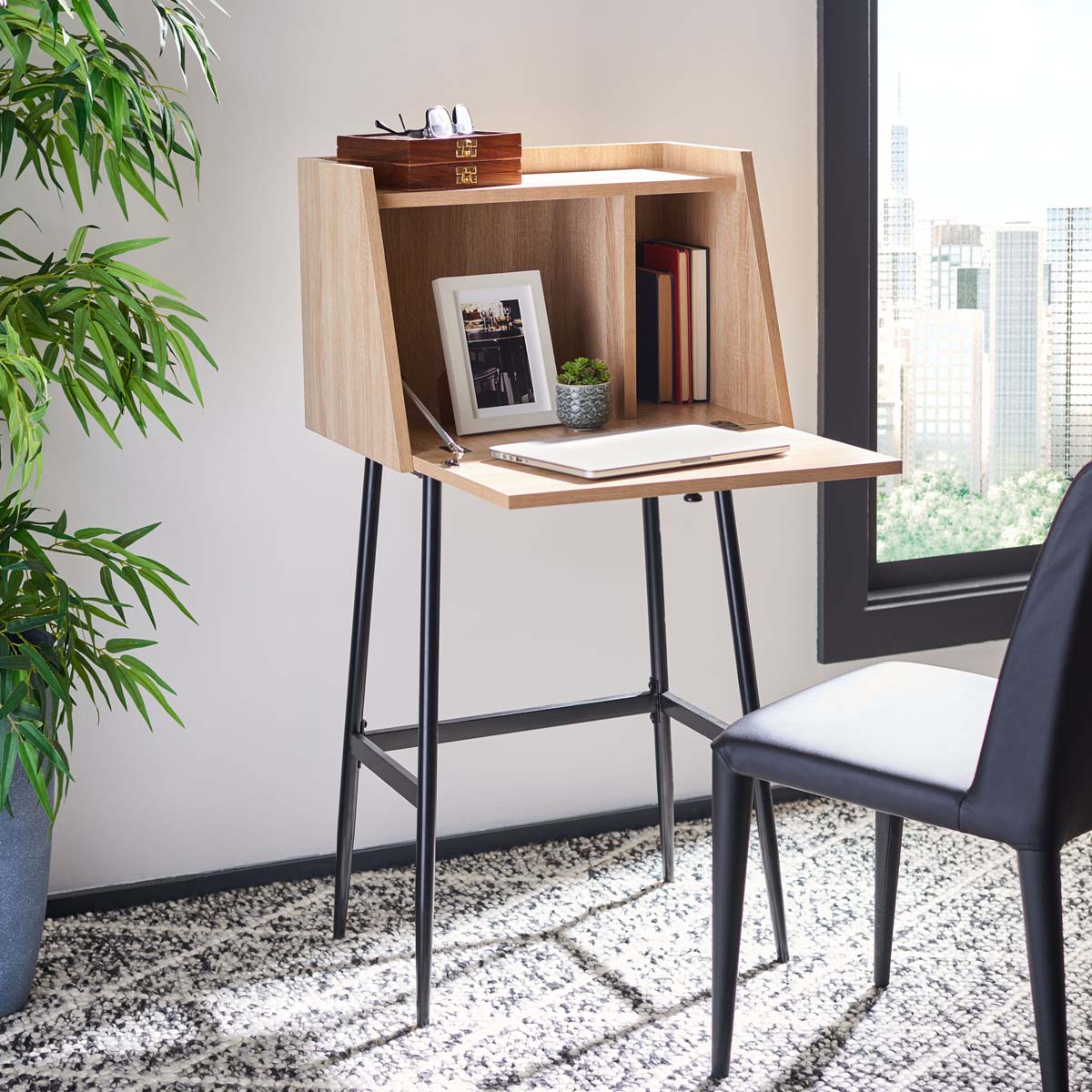 Safavieh Xander Modern Secretary Desk , DSK2203 - Natural/Black