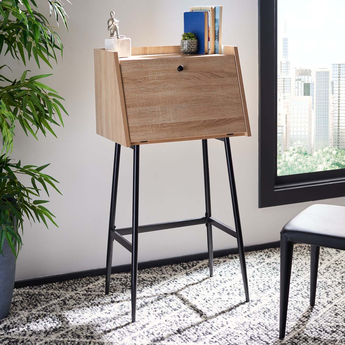 Safavieh Xander Modern Secretary Desk , DSK2203 - Natural/Black