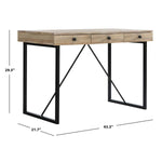Safavieh Hilton 3 Drawer Desk , DSK2206 - Rustic Brown/Black