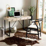 Safavieh Hilton 3 Drawer Desk , DSK2206 - Rustic Brown/Black