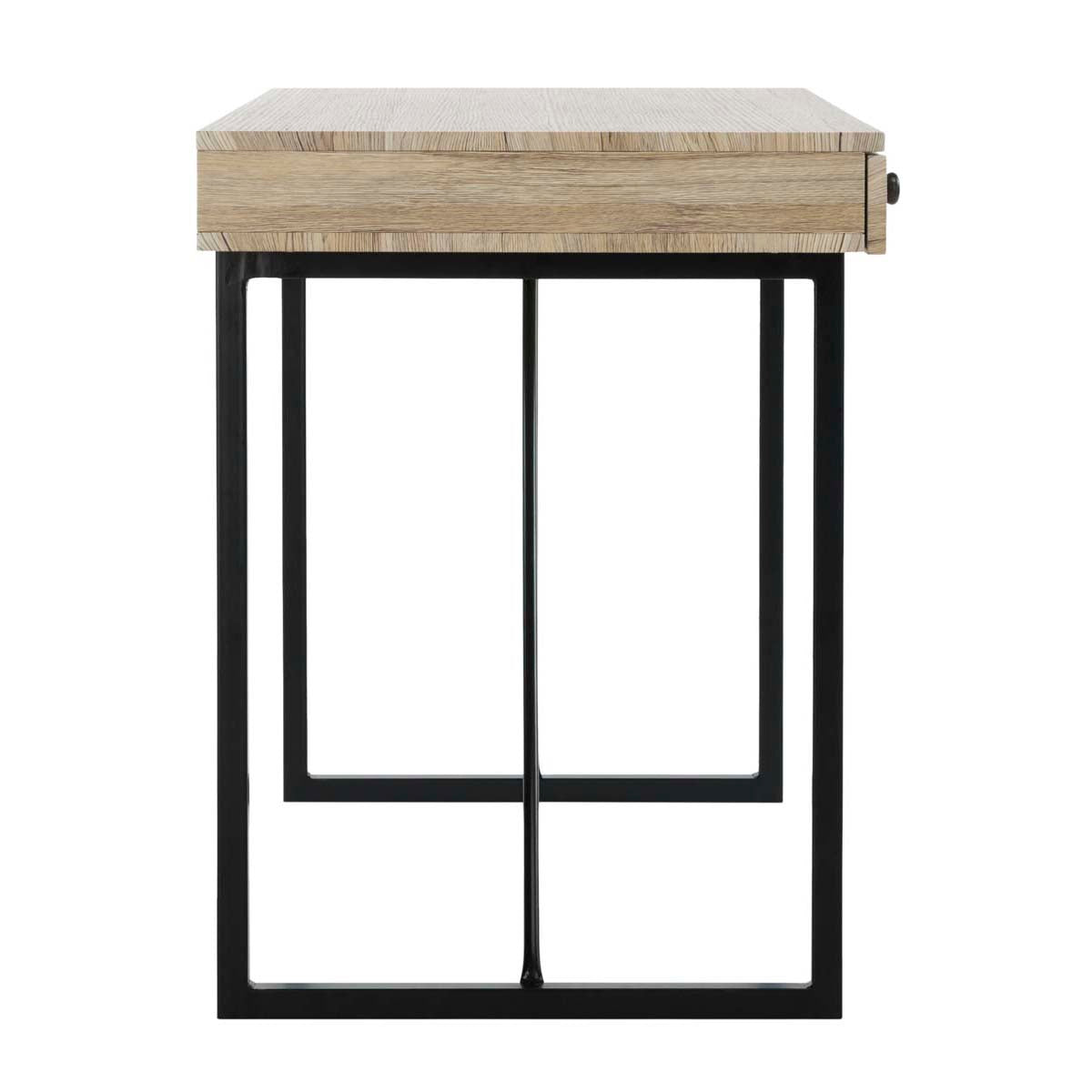Safavieh Hilton 3 Drawer Desk , DSK2206 - Rustic Brown/Black