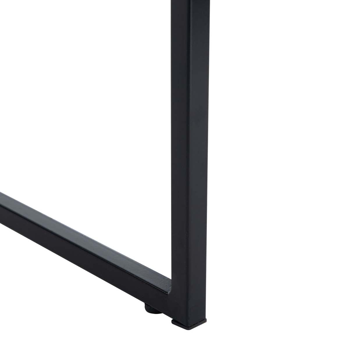 Safavieh Xyla 3 Shelf Glass Top Desk , DSK2208 - White Marble Glass/Black